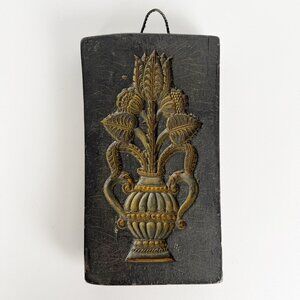 Rare Vintage Antique Bavarian Wax Relief Sculpture Rustic Primitive Folk Art